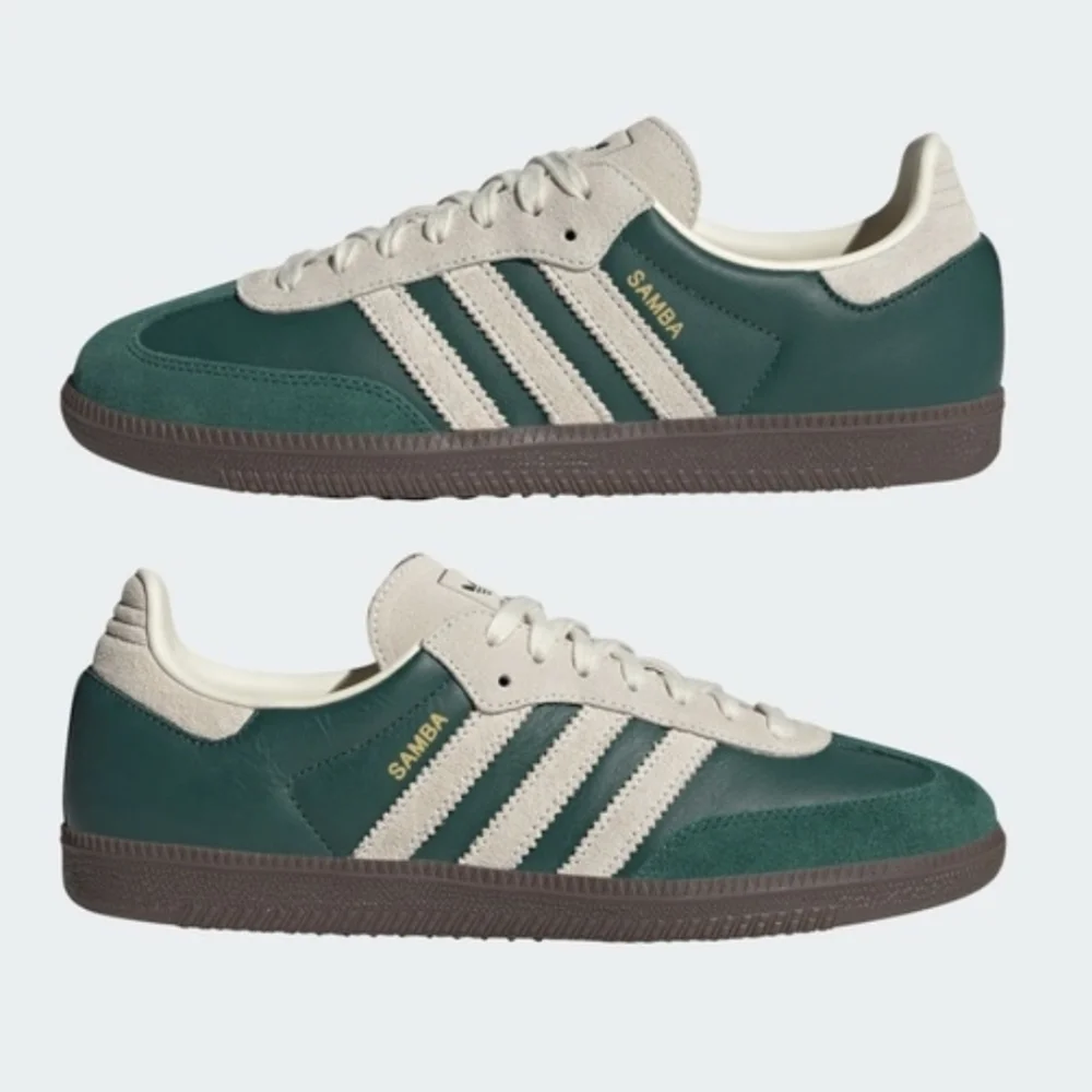 Adidas Samba OG Shoe Collegiate Green, Cream White, Men's Size 10 - Picture 3 of 11
